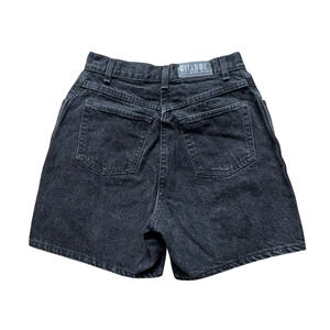 Vtg 90s Gitano Black Denim Shorts 10 High Waisted Festival Indie Goth Punk Rock